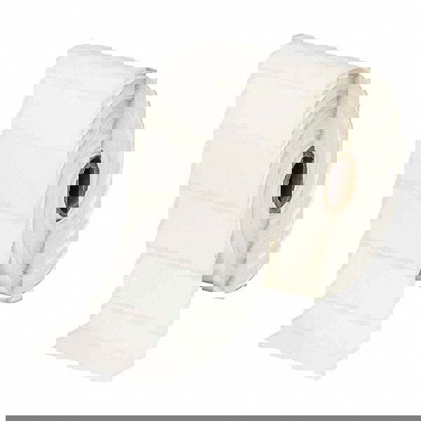 Label Maker Label: White, Paper, 1,500 per Roll